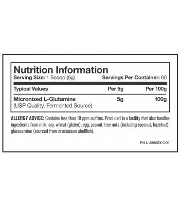 Glutamina de Mutant 300 grs