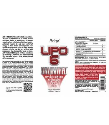 Lipo 6 Unlimited de Nutrex Original