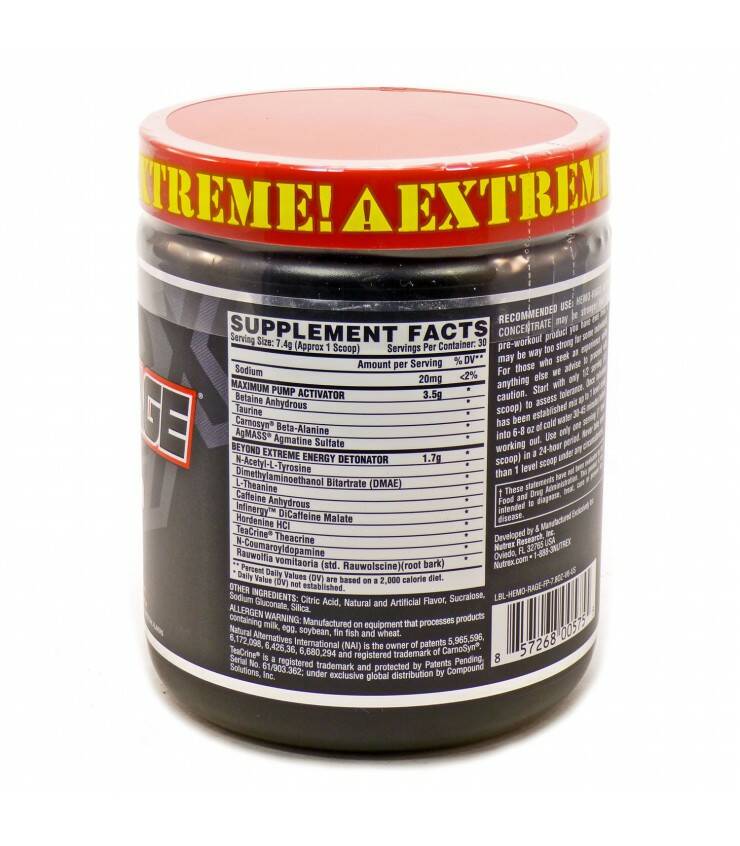 Hemo Rage Ultra Concentrado de Nutrex