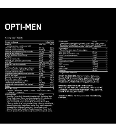 Optimen de ON 90 caps multivitaminico para hombre