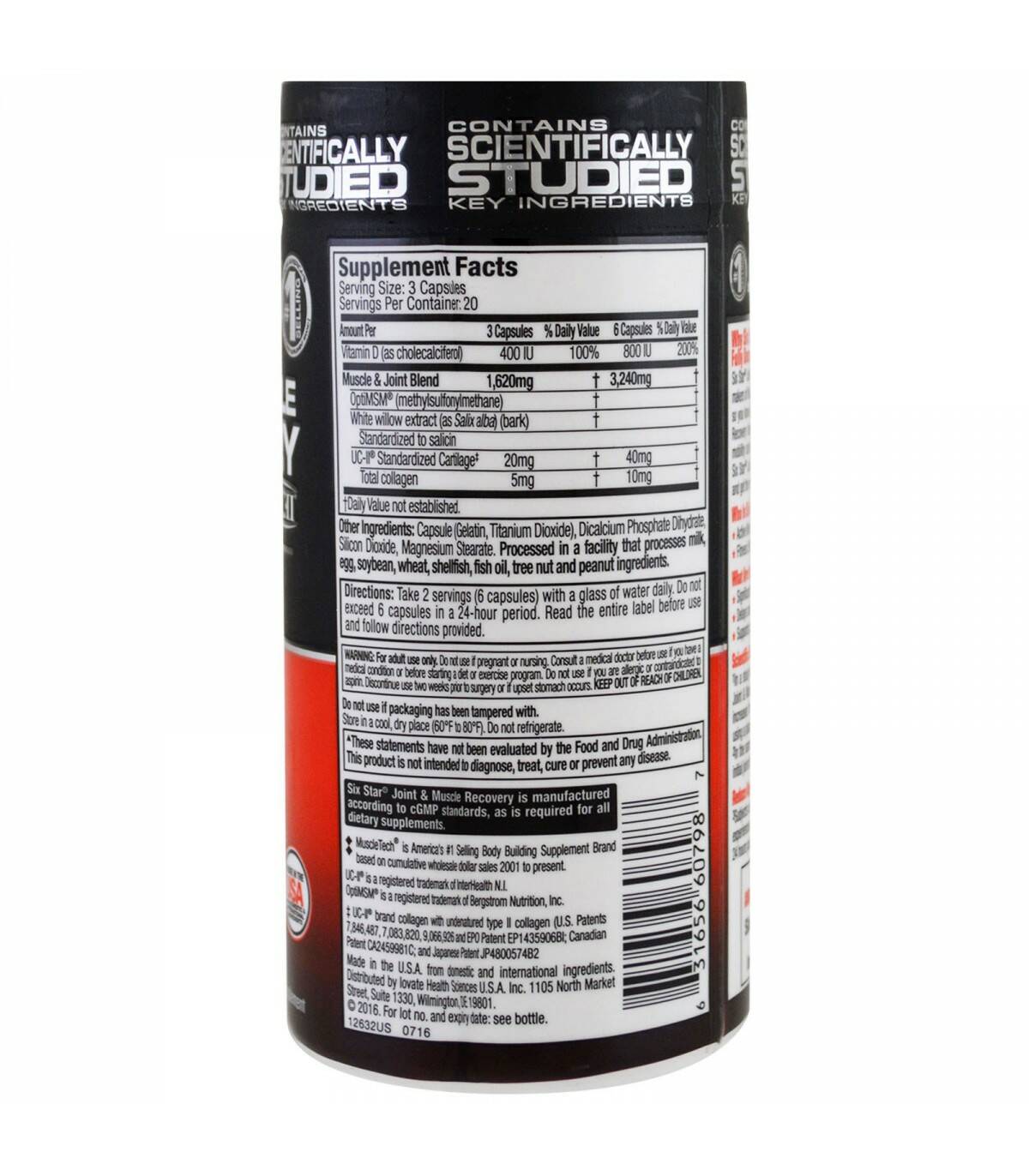 Joint Muscle Recovery de Muscletech 60 caps Fitness