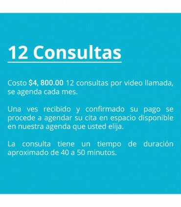 Paquete de 1 Año de consultas por Videollamada