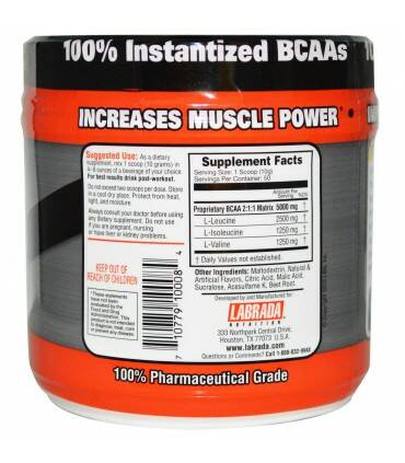 BCAA Power 500g Aminoácidos Labrada Nutrition