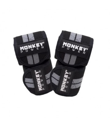 Vendas para Rodillas Monkey Power Gris con Negro