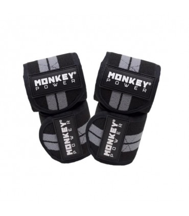 Vendas para Rodillas Monkey Power Gris con Negro