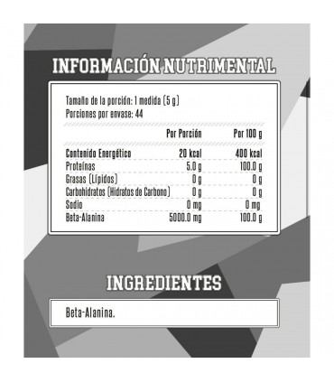 Beta Alanina 220gr Army Nutrition