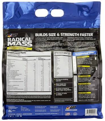 Radical Mass 10lbs Gainer de Gat