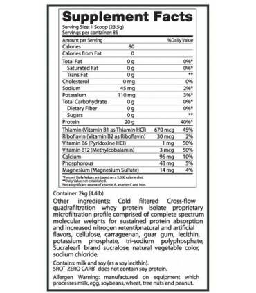 Sro Zero Carb Proteina VPX