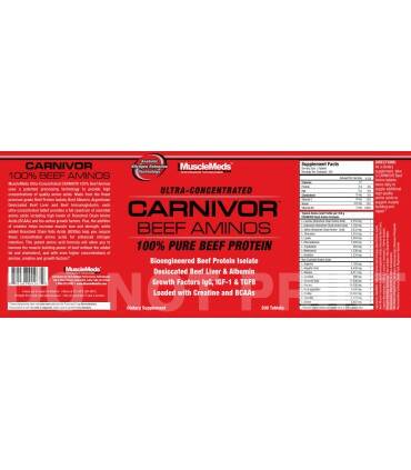 Carnivor Beef Aminos 300 tabletas