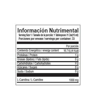 L carnitina liquida medio litro de Alpha Nutrition