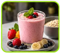 Smoothie de frutos rojos con proteína ISOTOPE para el desayuno